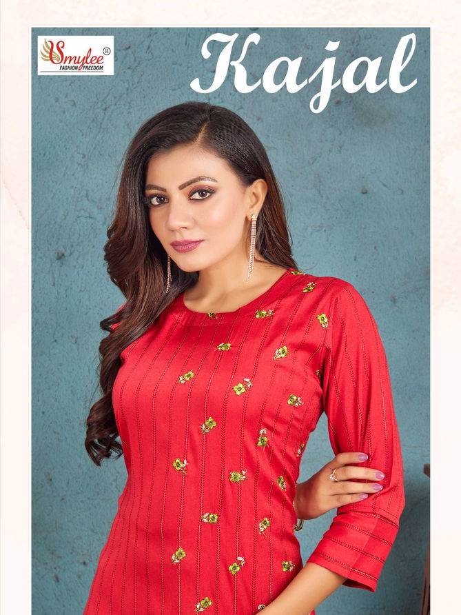 Kajal By Rung Rayon Embroidery Kurtis Catalog